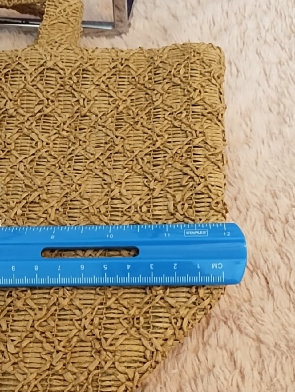 Dior Woven Straw Tote in Tan with White Logo - Picture 6 of 10